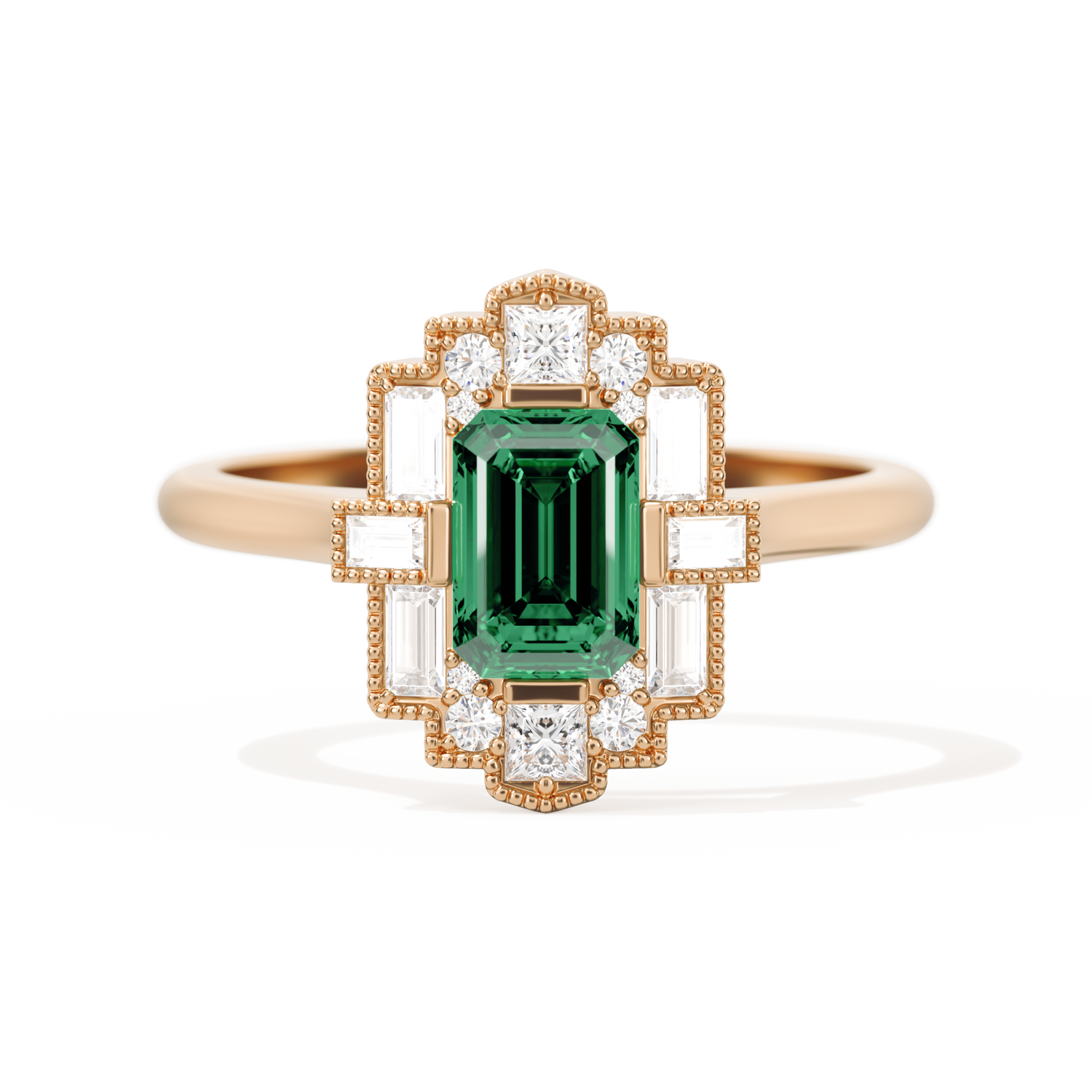 Rectangular Deco with 6x4 Emerald Cut