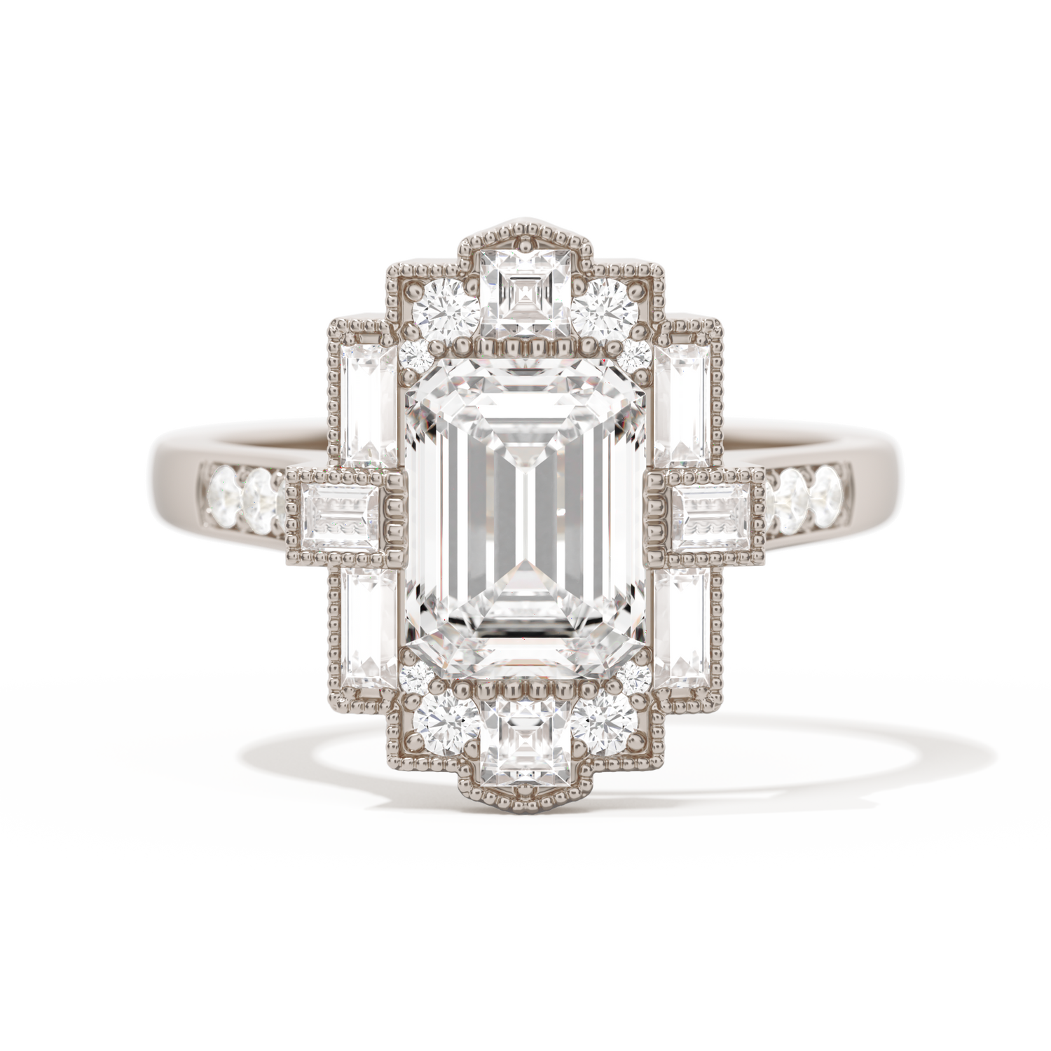 Rectangular Deco with 8x6 Emerald Cut