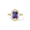 3.05 ctw Emerald Cut Bi Color Purple