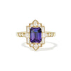 3.05 ctw Emerald Cut Bi Color Purple