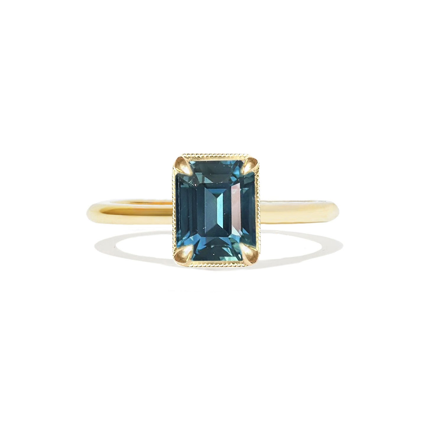 3.05 Emerald Cut Teal Sapphire