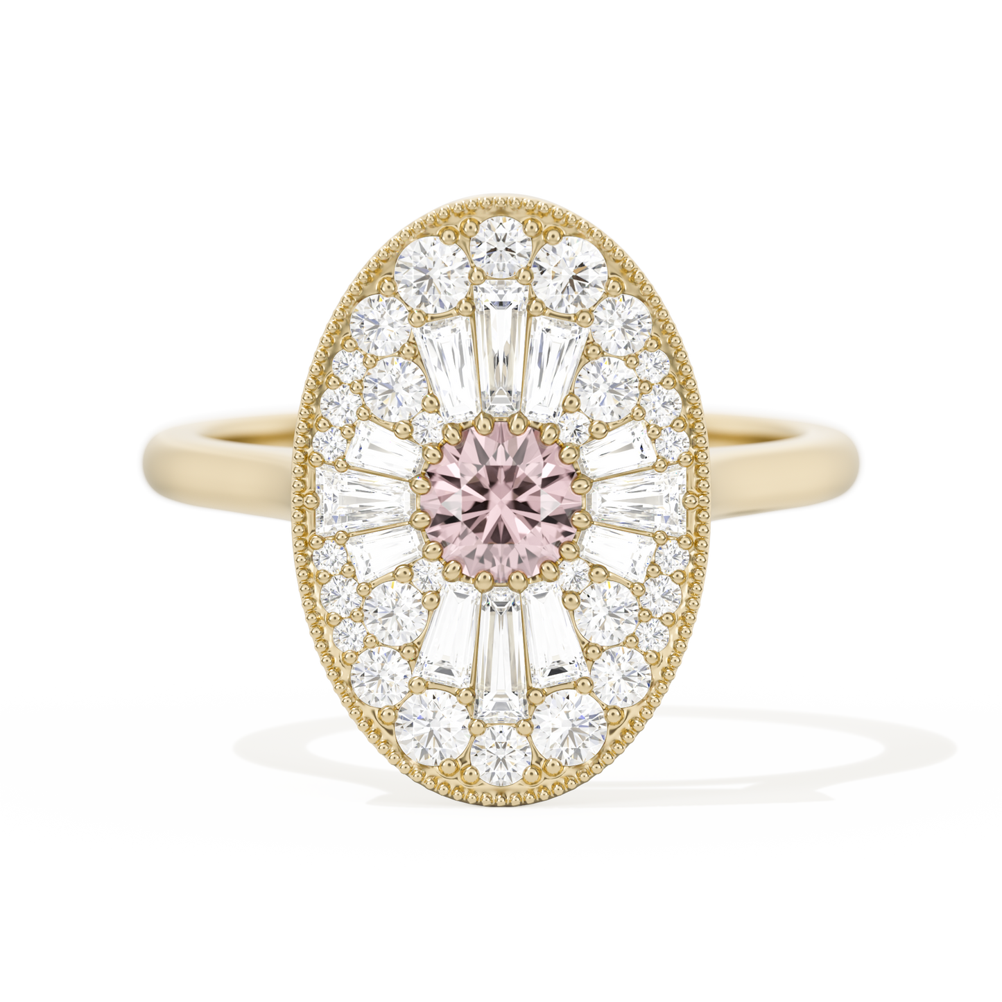 Oval Ballerina Round Center 0.35 ctw