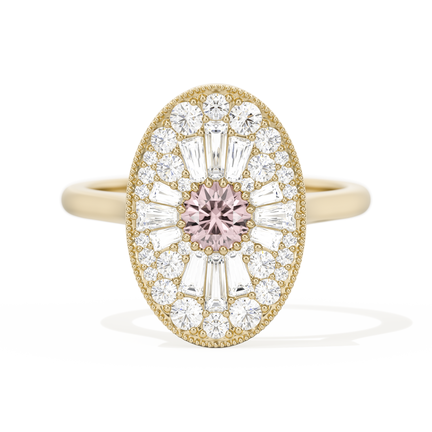 Oval Ballerina Round Center 0.35 ctw