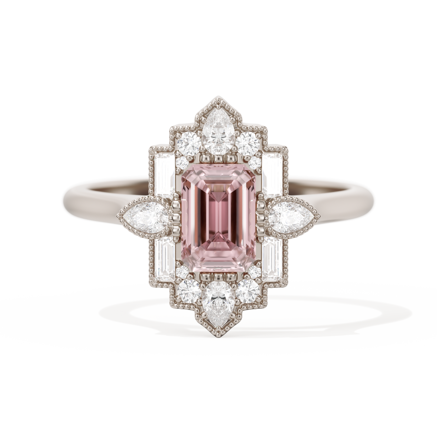 Pear Deco with 6x4 Emerald Cut