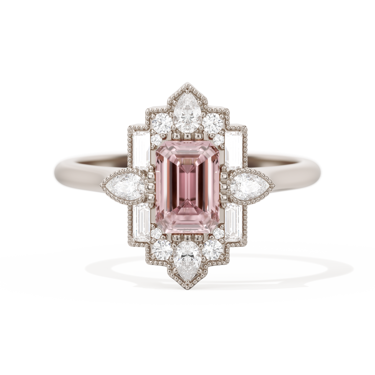 Pear Deco with 6x4 Emerald Cut