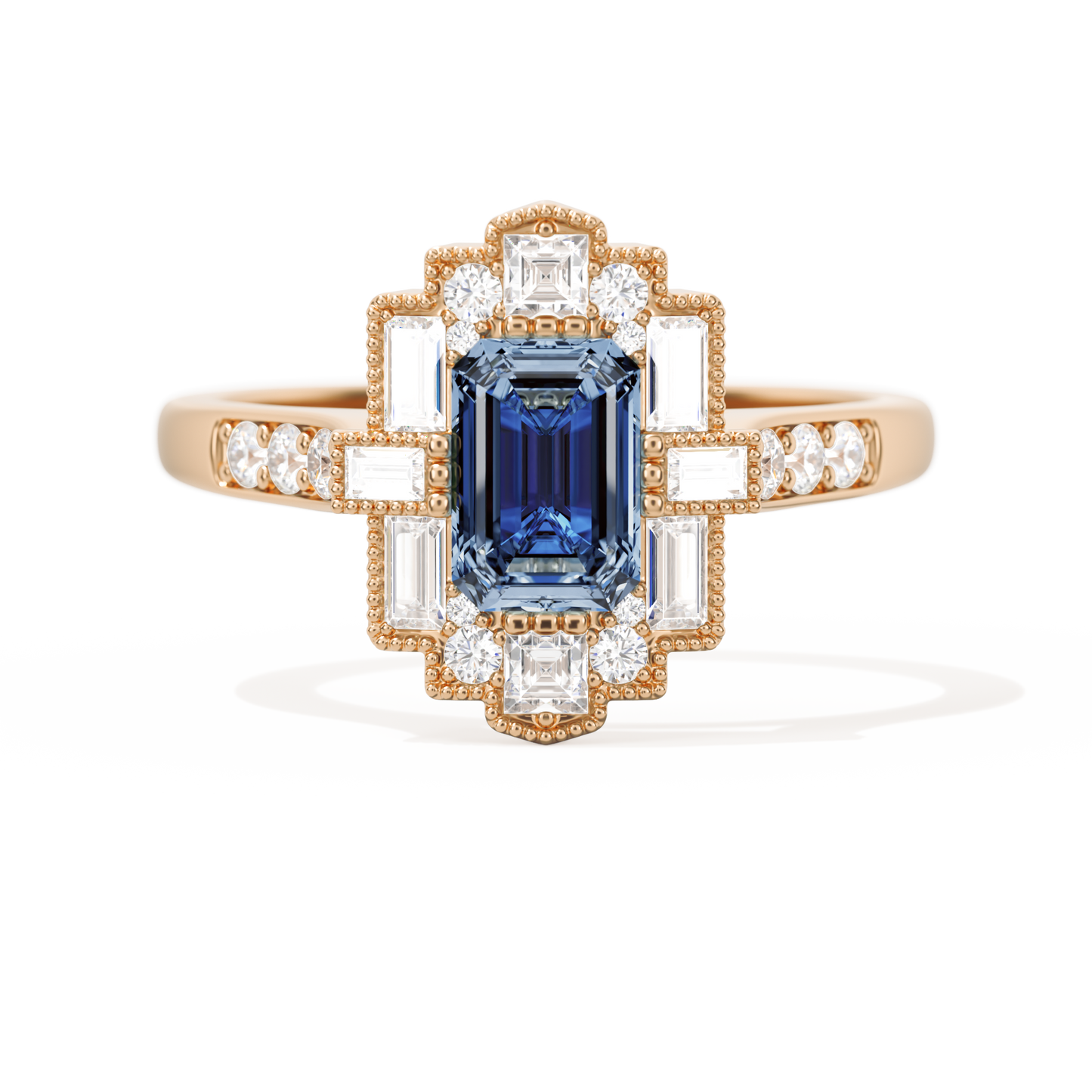 Rectangular Deco with 6x4 Emerald Cut