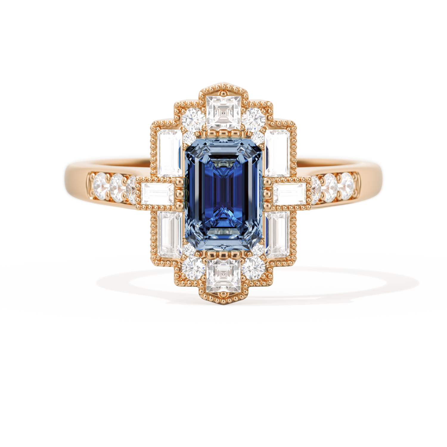 Rectangular Deco with 6x4 Emerald Cut