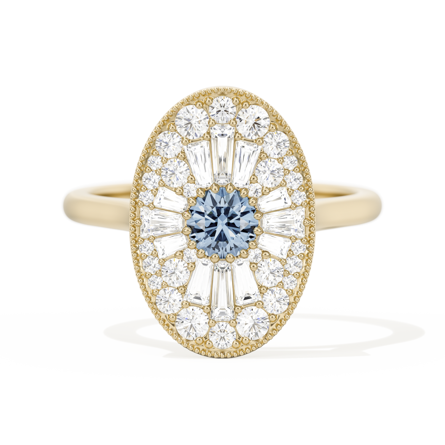 Oval Ballerina Round Center 0.35 ctw