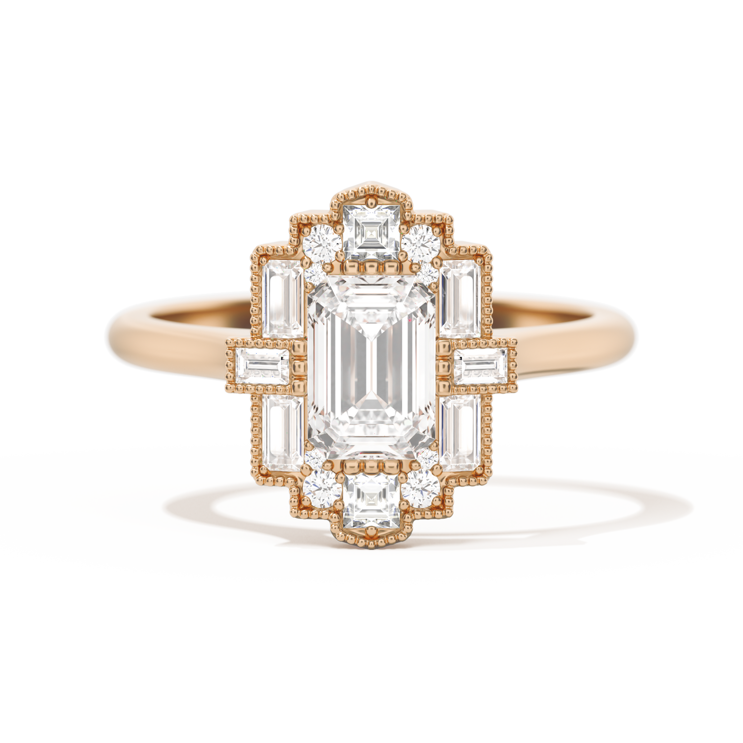 Rectangular Deco with 6x4 Emerald Cut