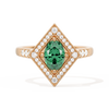 Diamond Shape Halo Oval