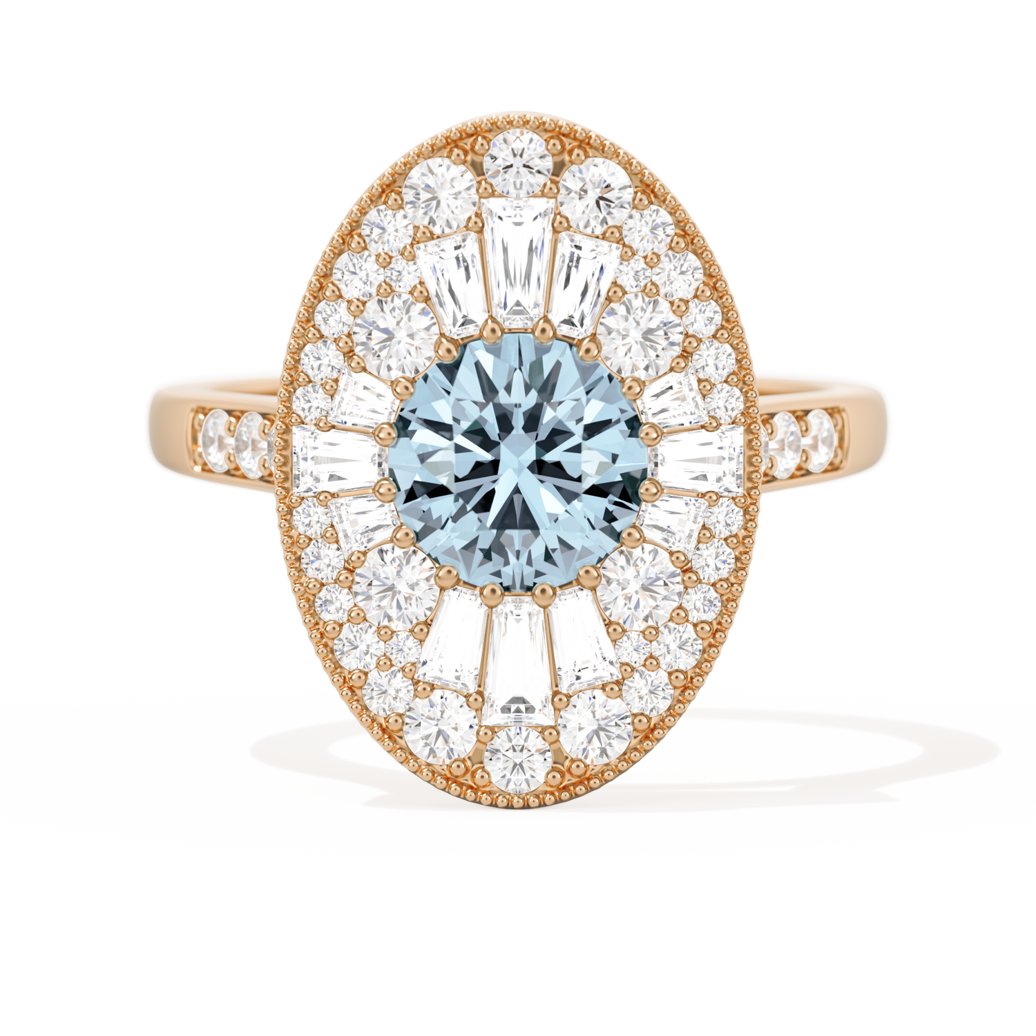 Oval Ballerina Round Center 1.00 ctw.