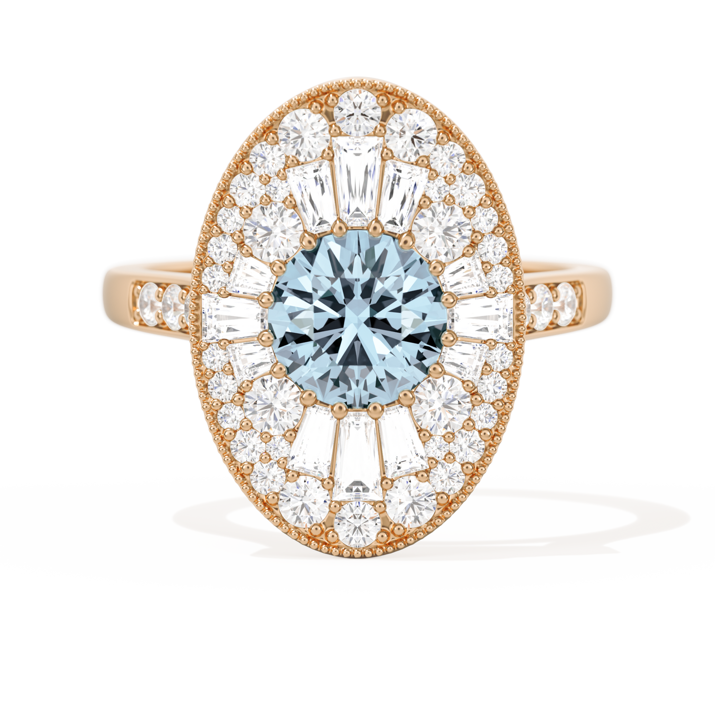 Oval Ballerina Round Center 1.00 ctw.