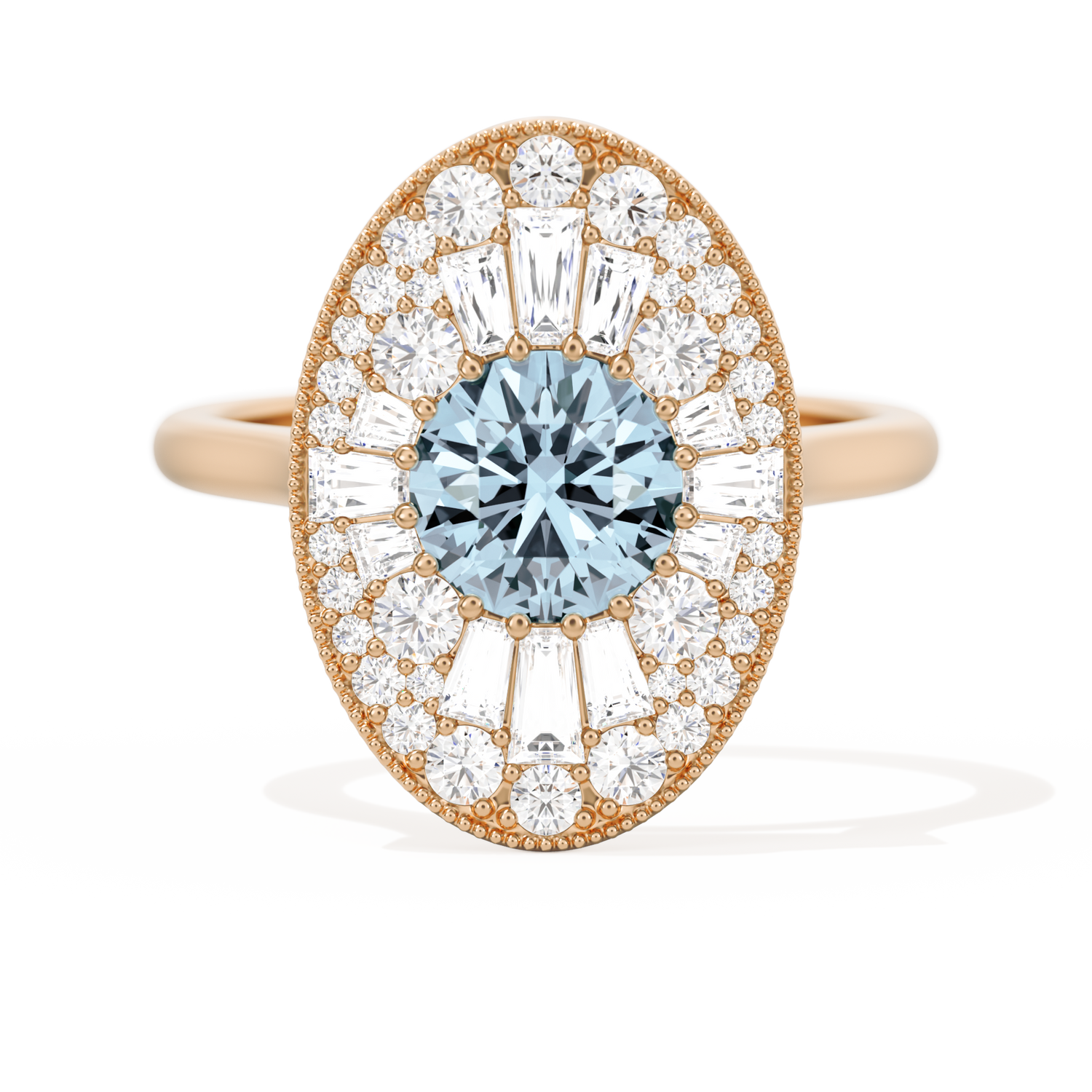 Oval Ballerina Round Center 1.00 ctw.