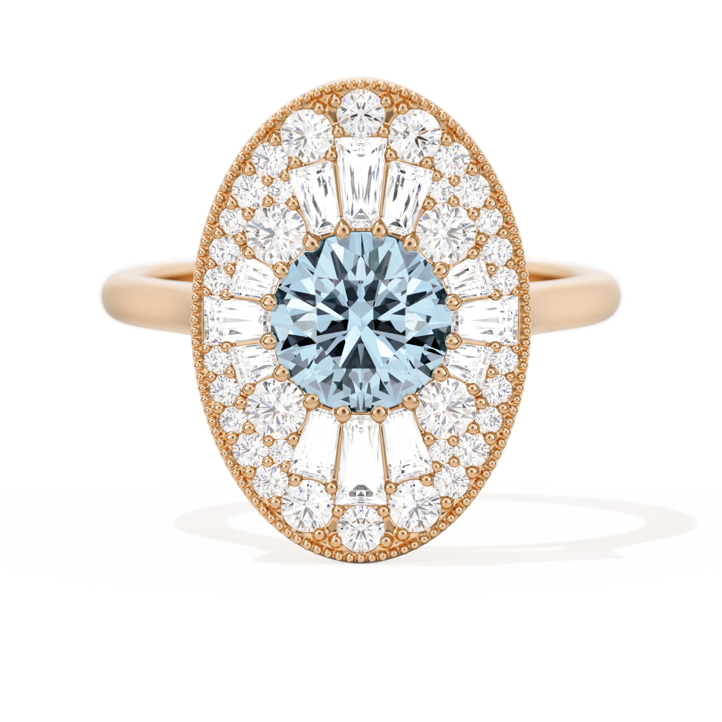 Oval Ballerina Round Center 1.00 ctw.