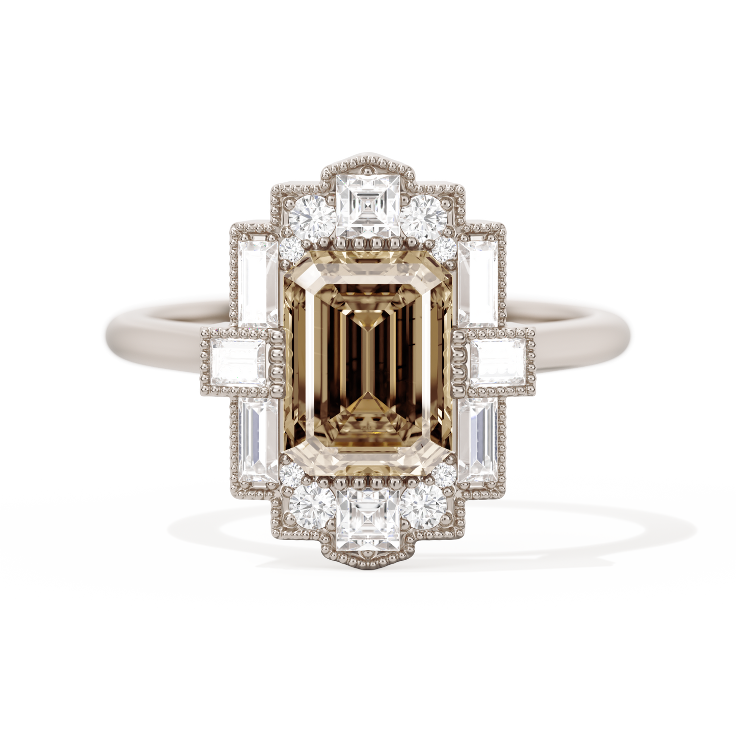 Rectangular Deco with 8x6 Emerald Cut
