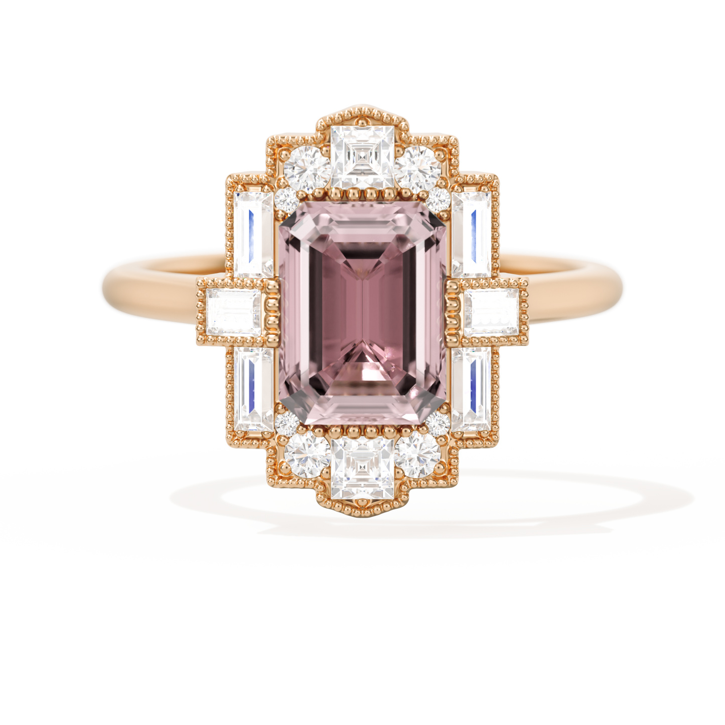 Rectangular Deco with 8x6 Emerald Cut