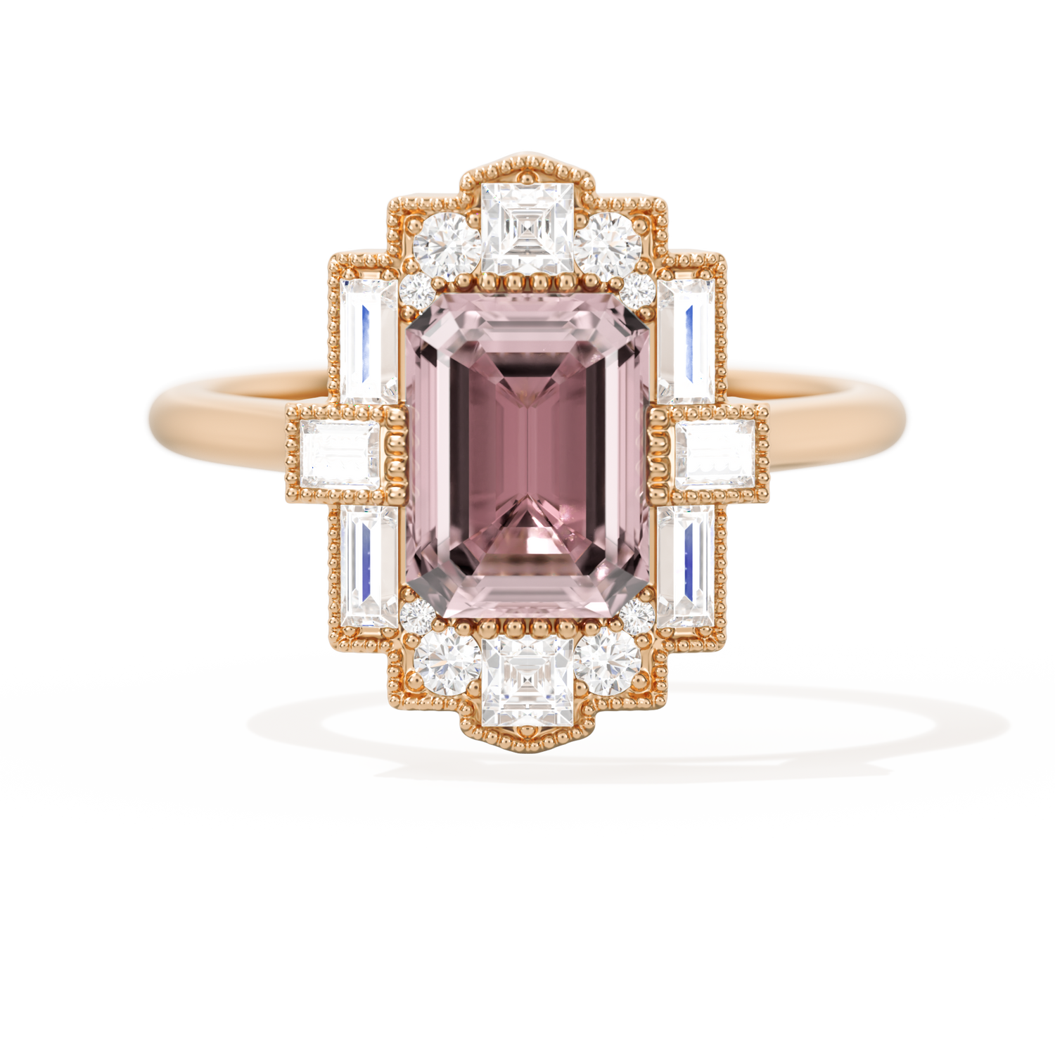 Rectangular Deco with 8x6 Emerald Cut