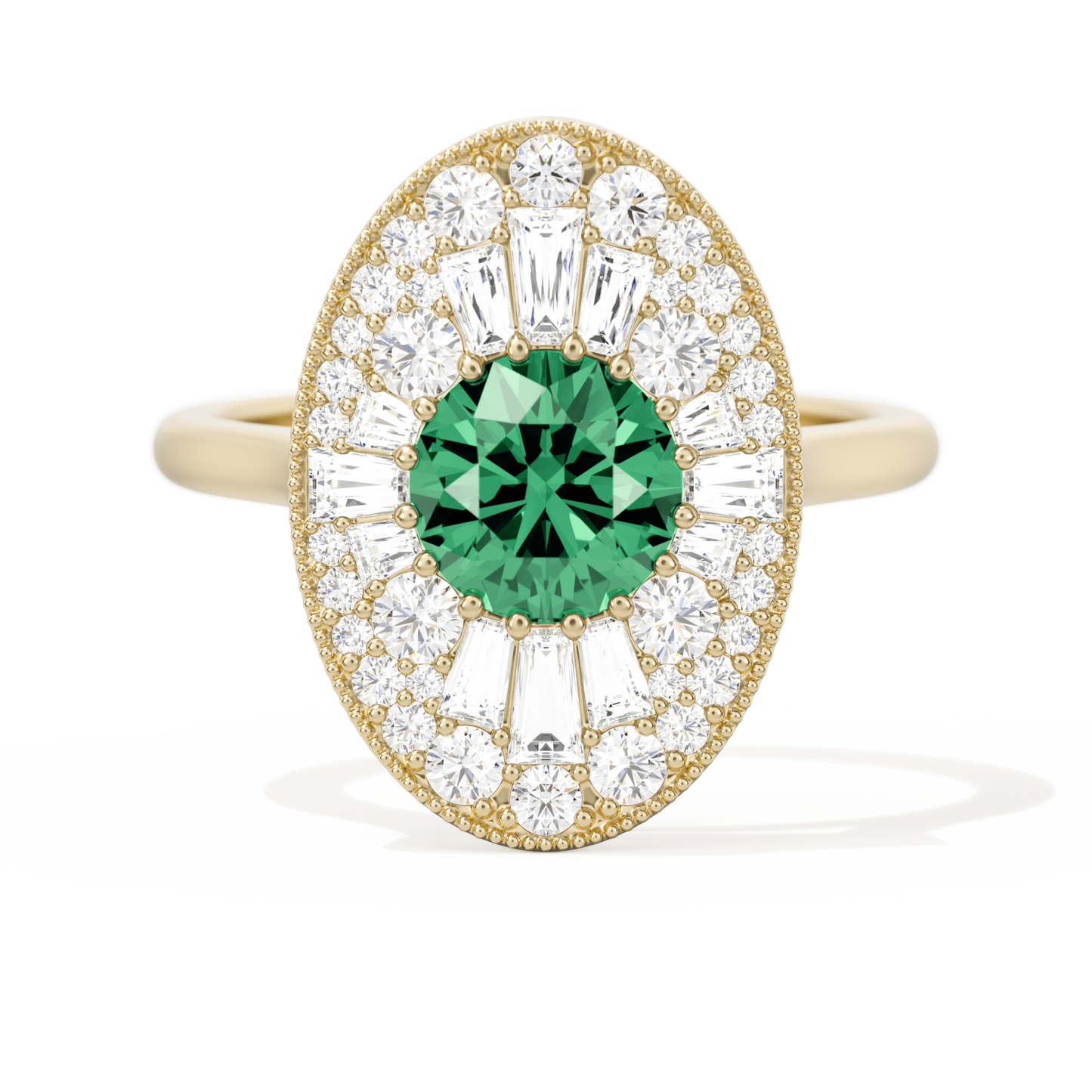 Oval Ballerina Round Center 1.00 ctw.