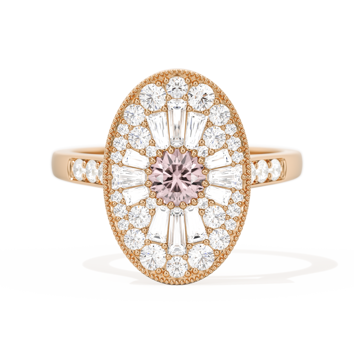 Oval Ballerina Round Center 0.35 ctw