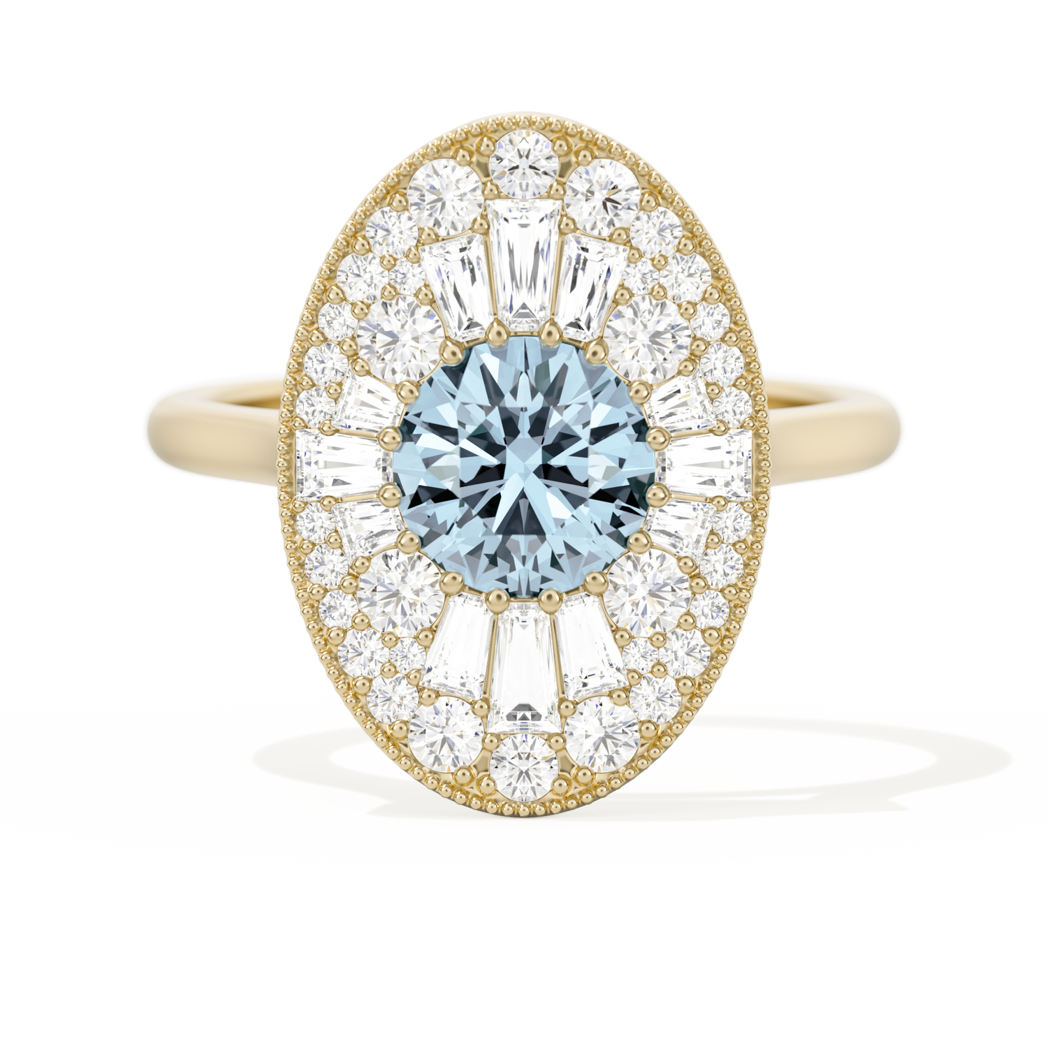 Oval Ballerina Round Center 1.00 ctw.