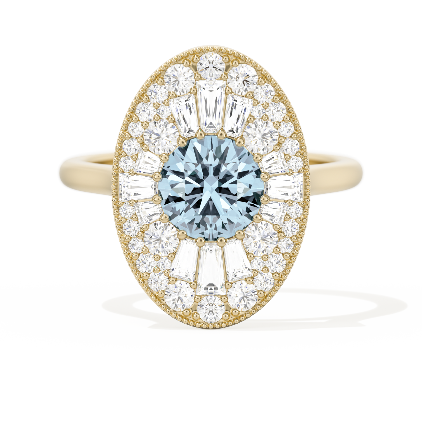 Oval Ballerina Round Center 1.00 ctw.