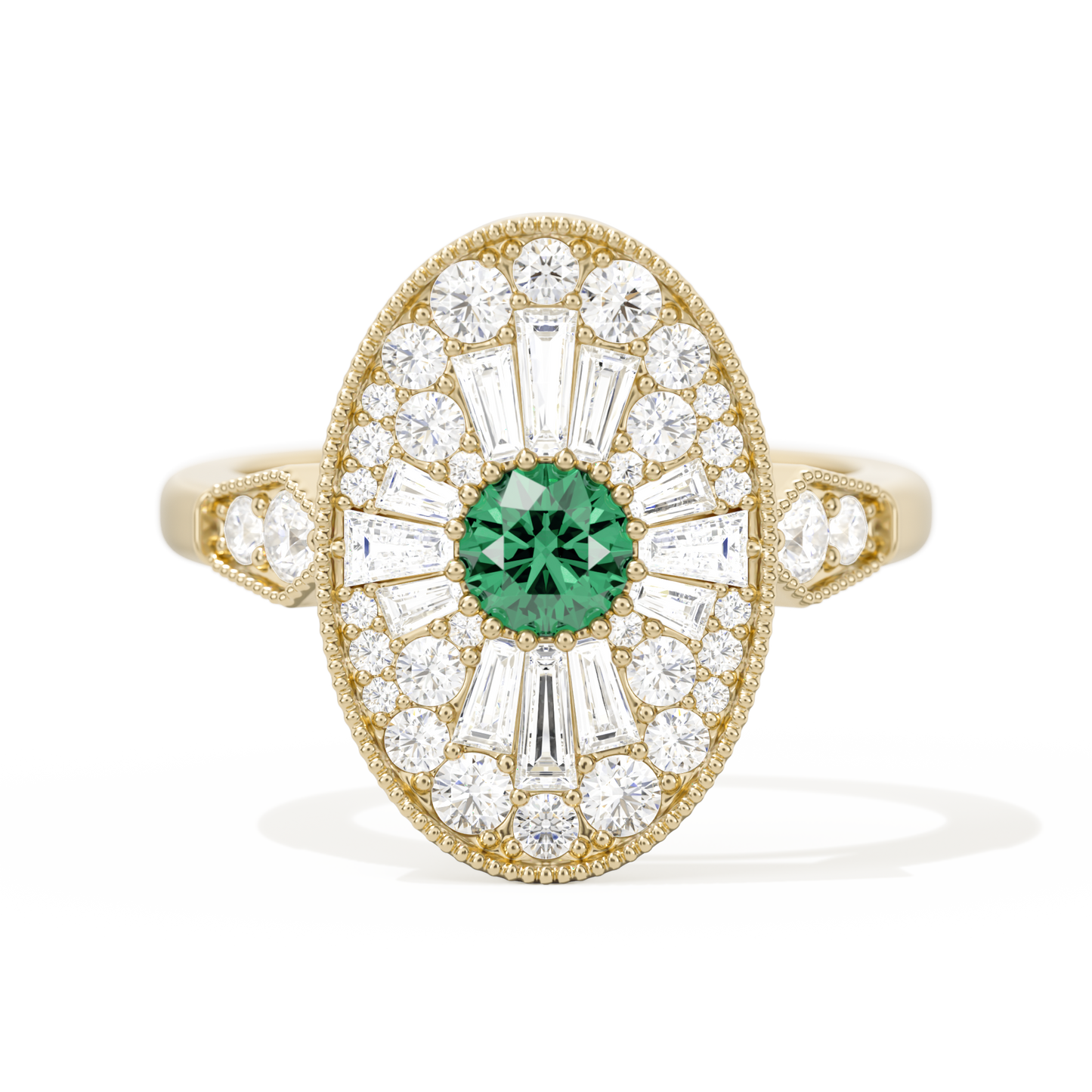 Oval Ballerina Round Center 0.35 ctw