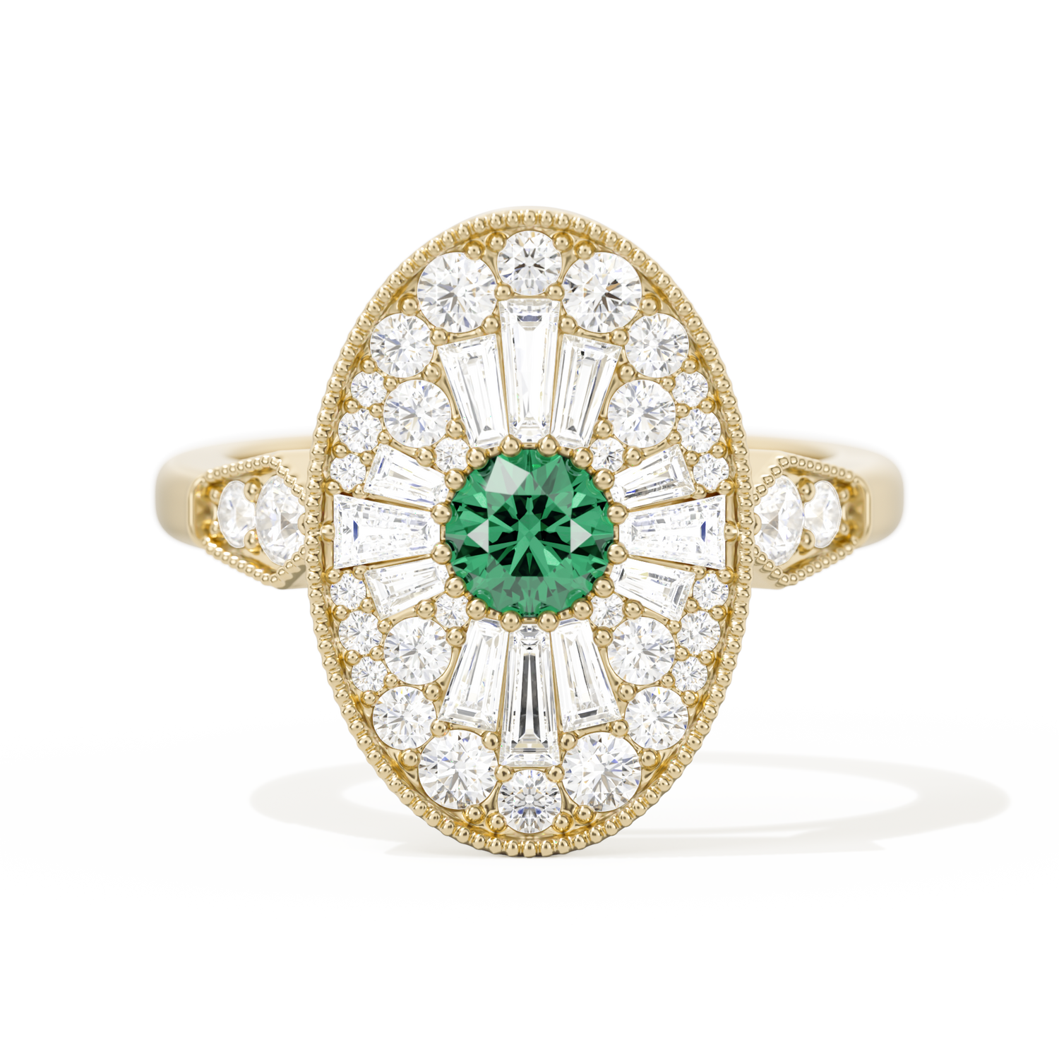 Oval Ballerina Round Center 0.35 ctw