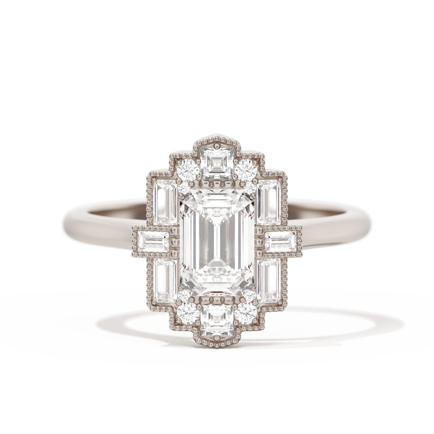 Rectangular Deco with 6x4 Emerald Cut