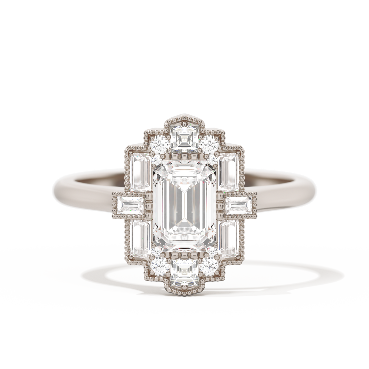 Rectangular Deco with 6x4 Emerald Cut