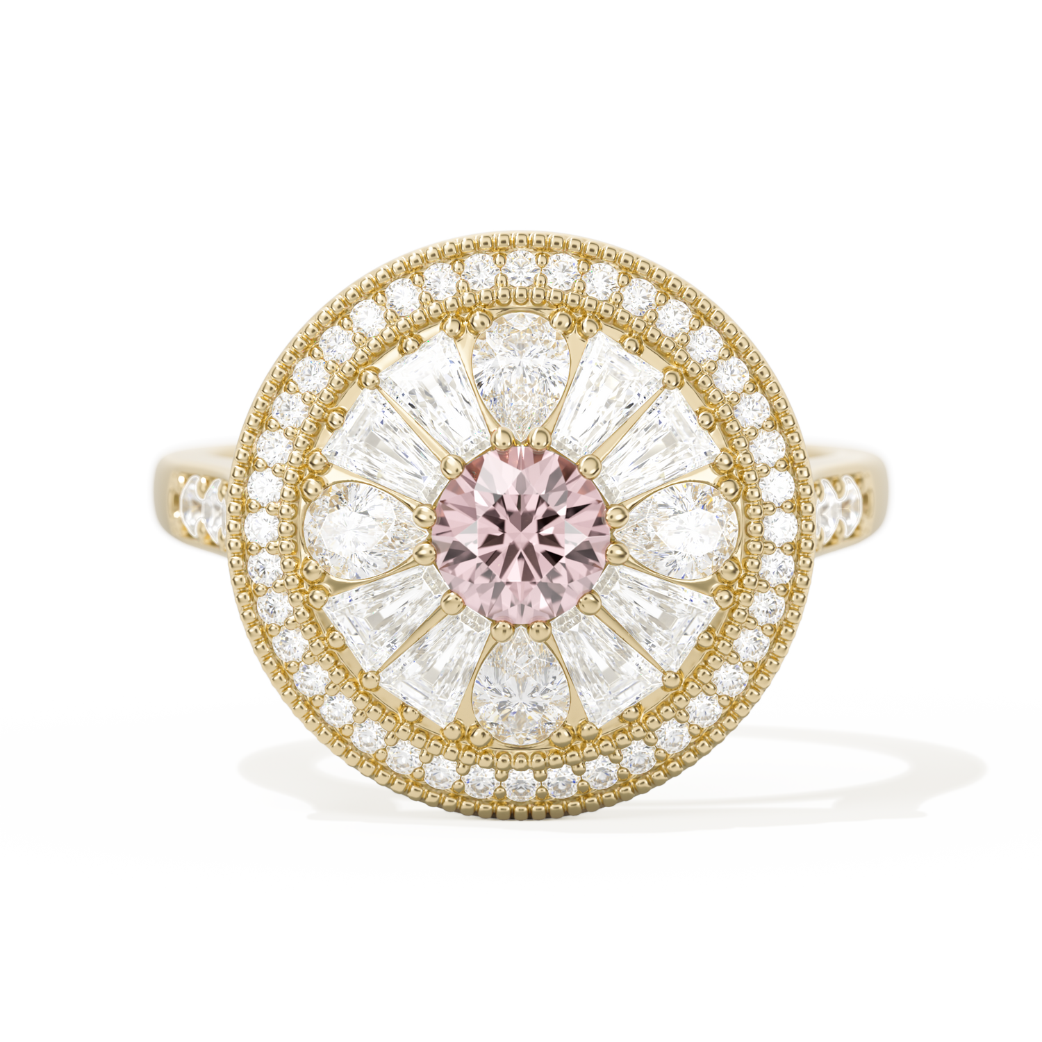 Pear & Baguette Round with Halo