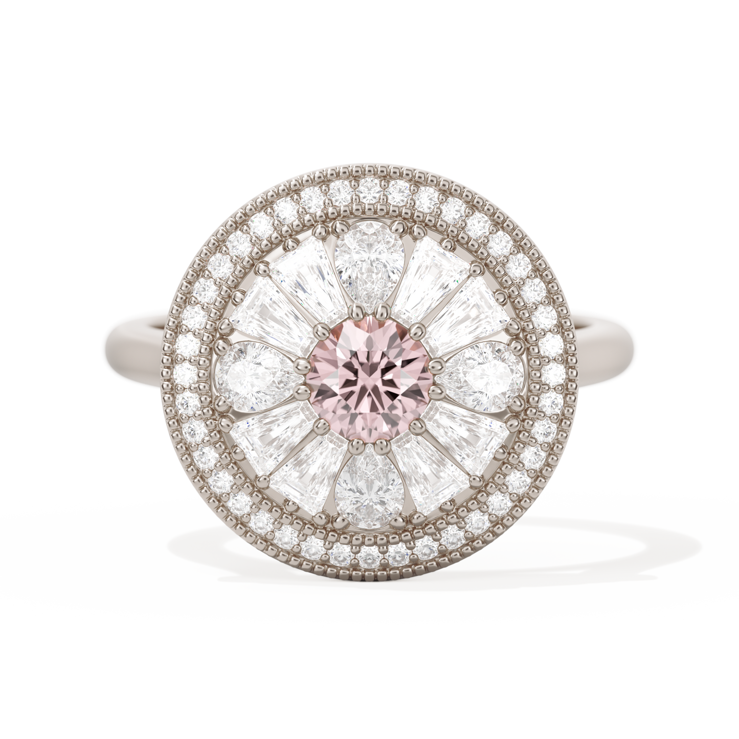 Pear & Baguette Round with Halo