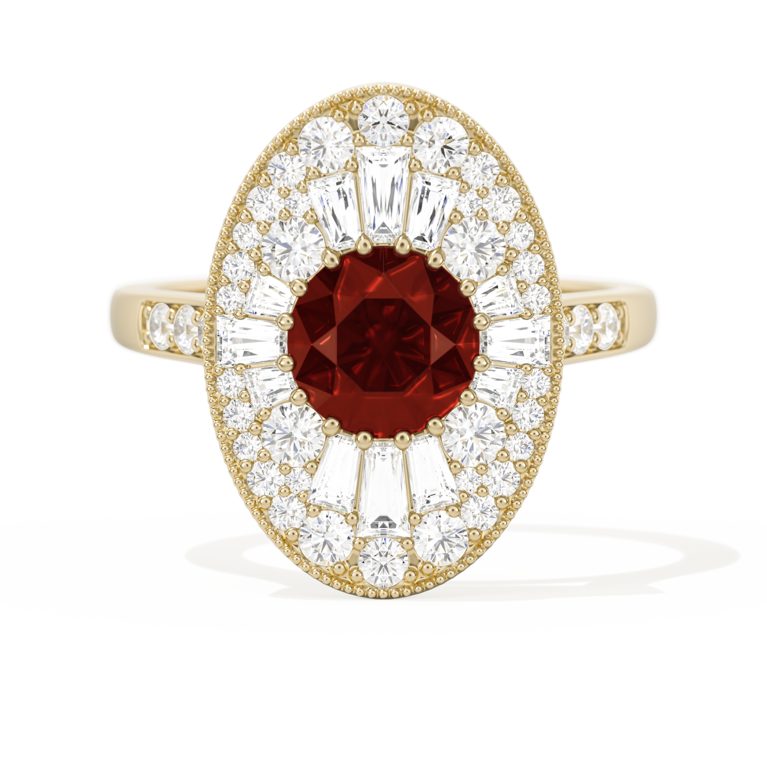 Oval Ballerina Round Center 1.00 ctw.