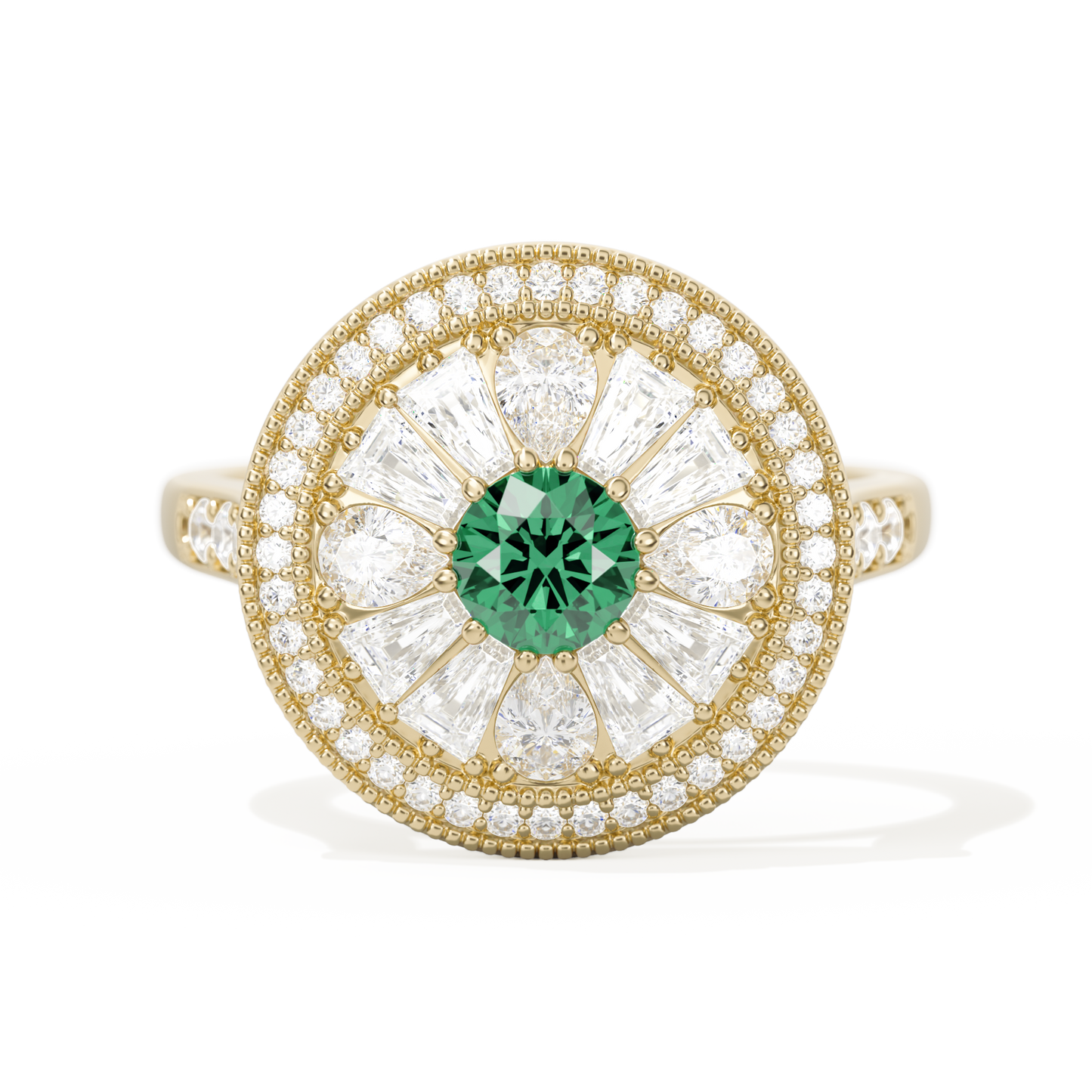 Pear & Baguette Round with Halo