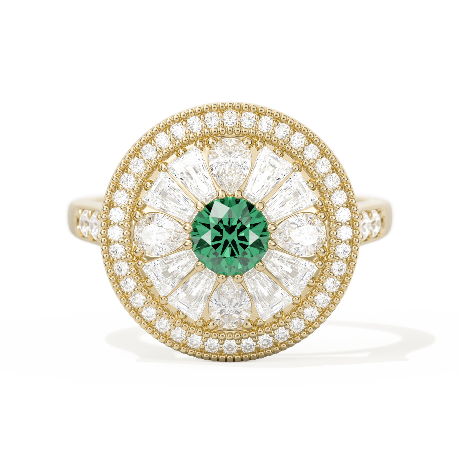 Pear & Baguette Round with Halo