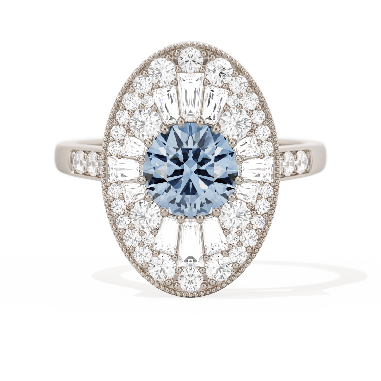 Oval Ballerina Round Center 1.00 ctw.