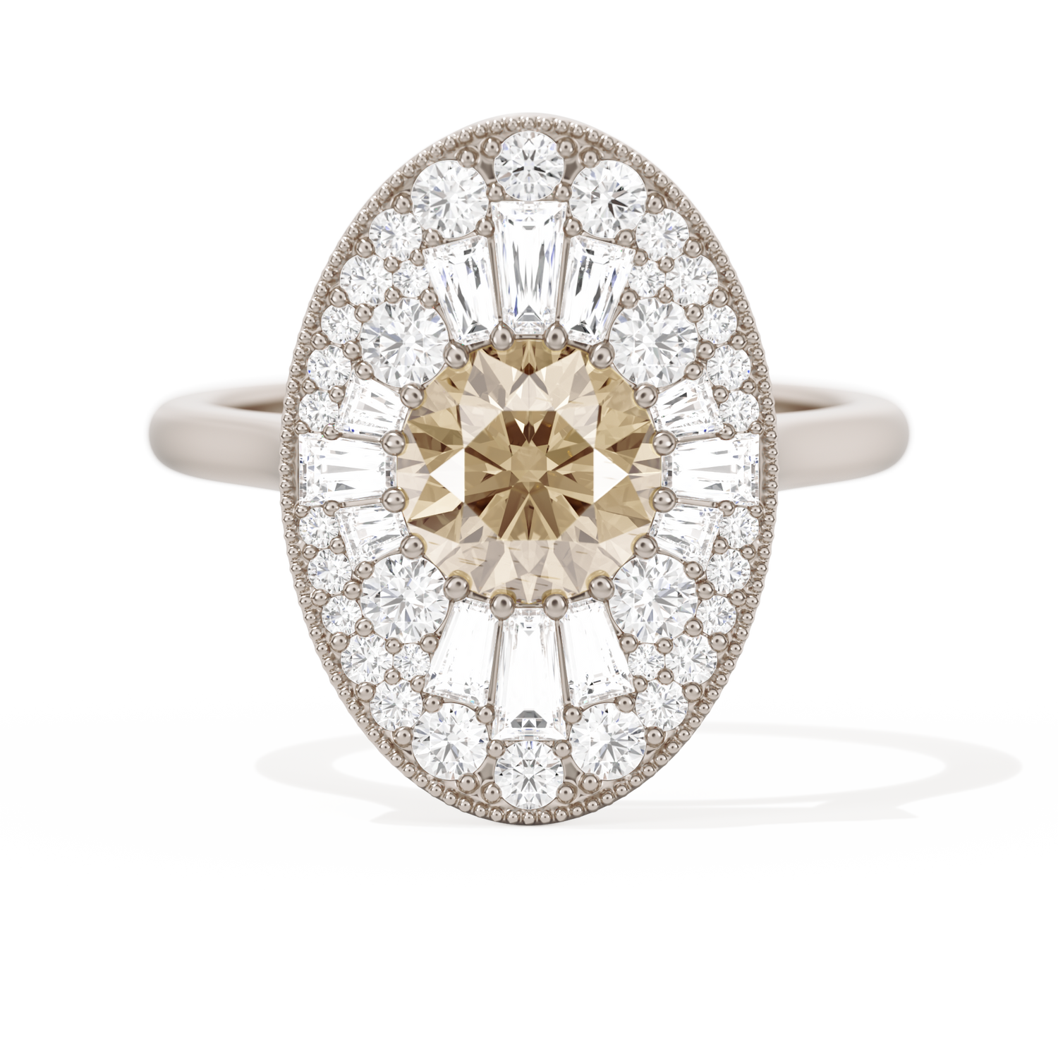 Oval Ballerina Round Center 1.00 ctw.