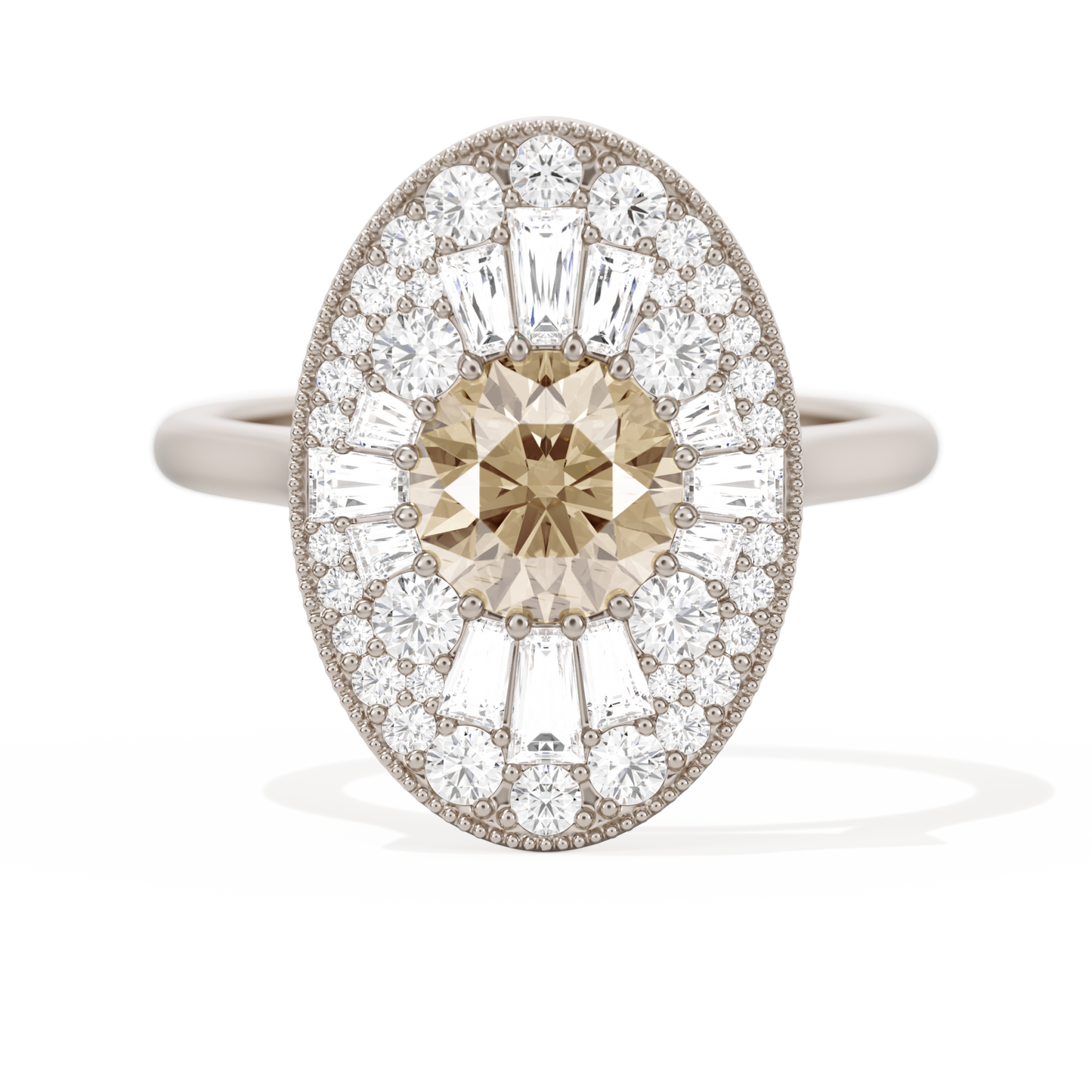 Oval Ballerina Round Center 1.00 ctw.