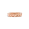 14k rose gold antique star wedding band.