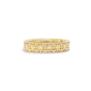 14k yellow gold antique star wedding band.