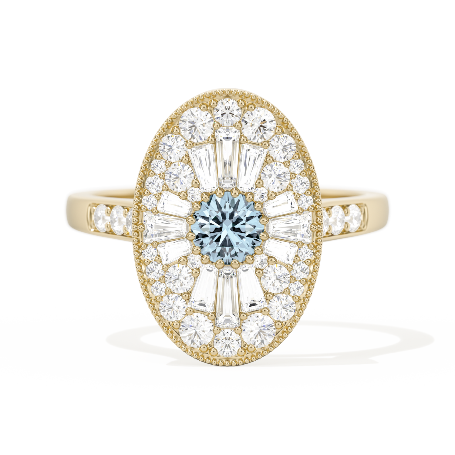 Oval Ballerina Round Center 0.35 ctw