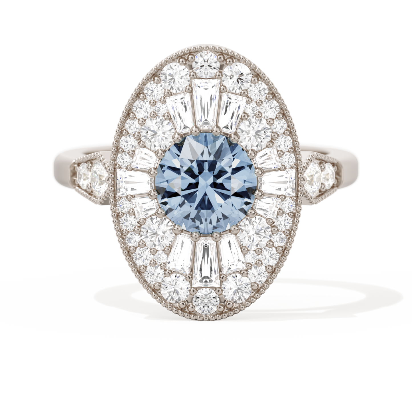 Oval Ballerina Round Center 1.00 ctw.