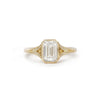 Custom Split Shank Emerald with Pave Band
