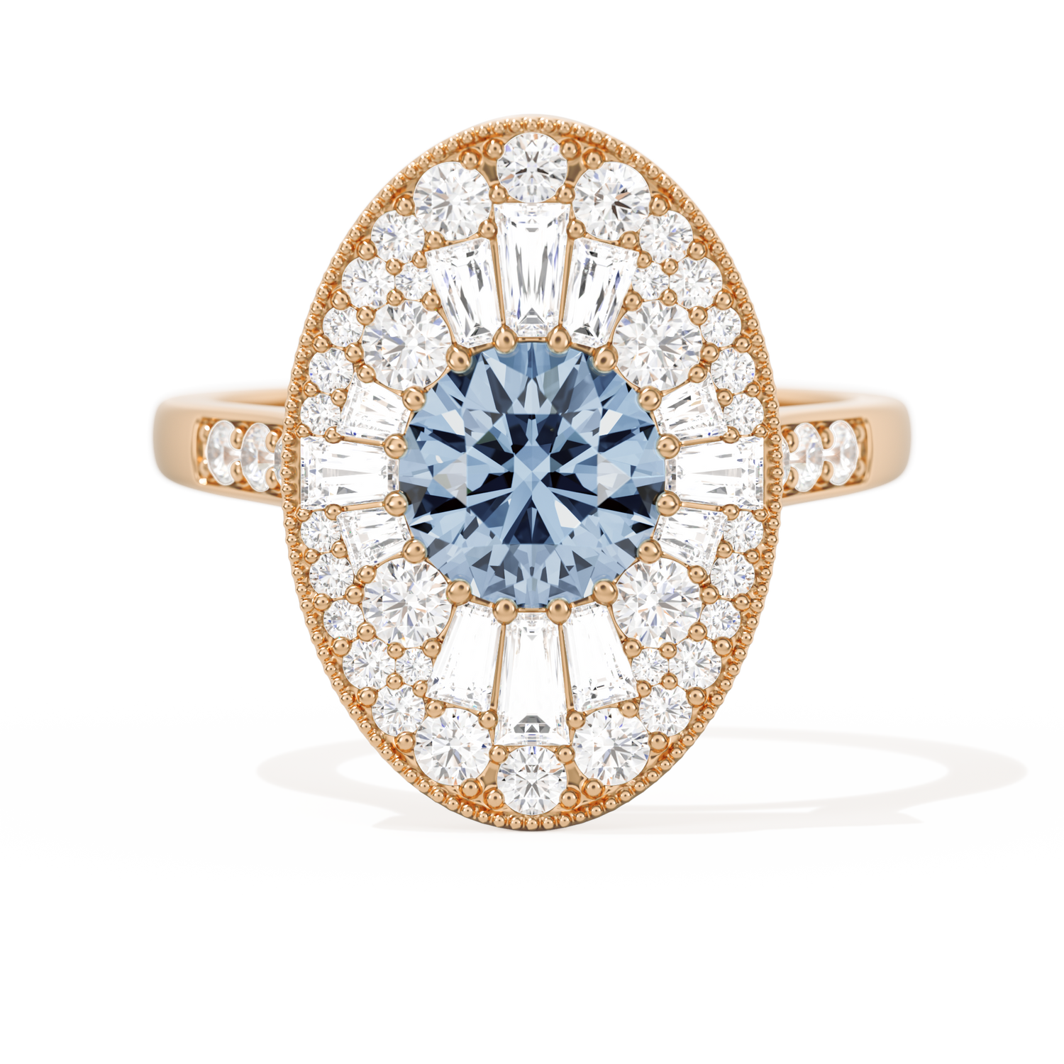 Oval Ballerina Round Center 1.00 ctw.