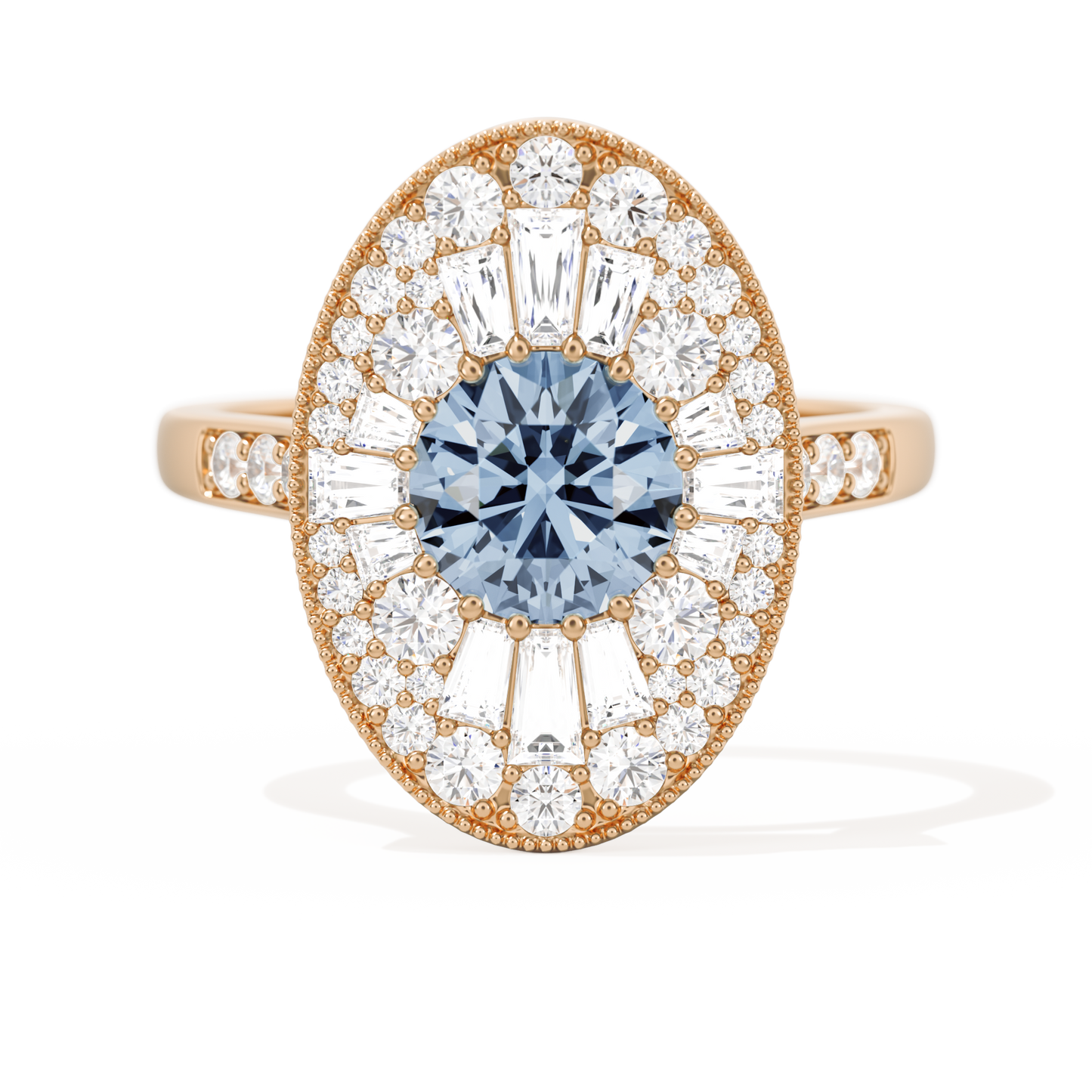 Oval Ballerina Round Center 1.00 ctw.