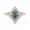 Diamond Shape Halo Oval