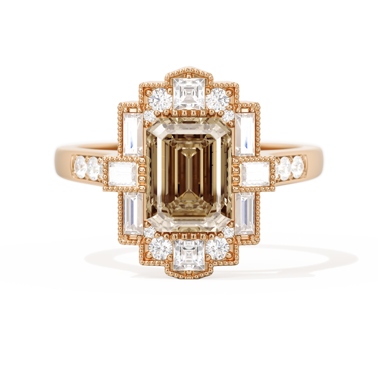 Rectangular Deco with 8x6 Emerald Cut