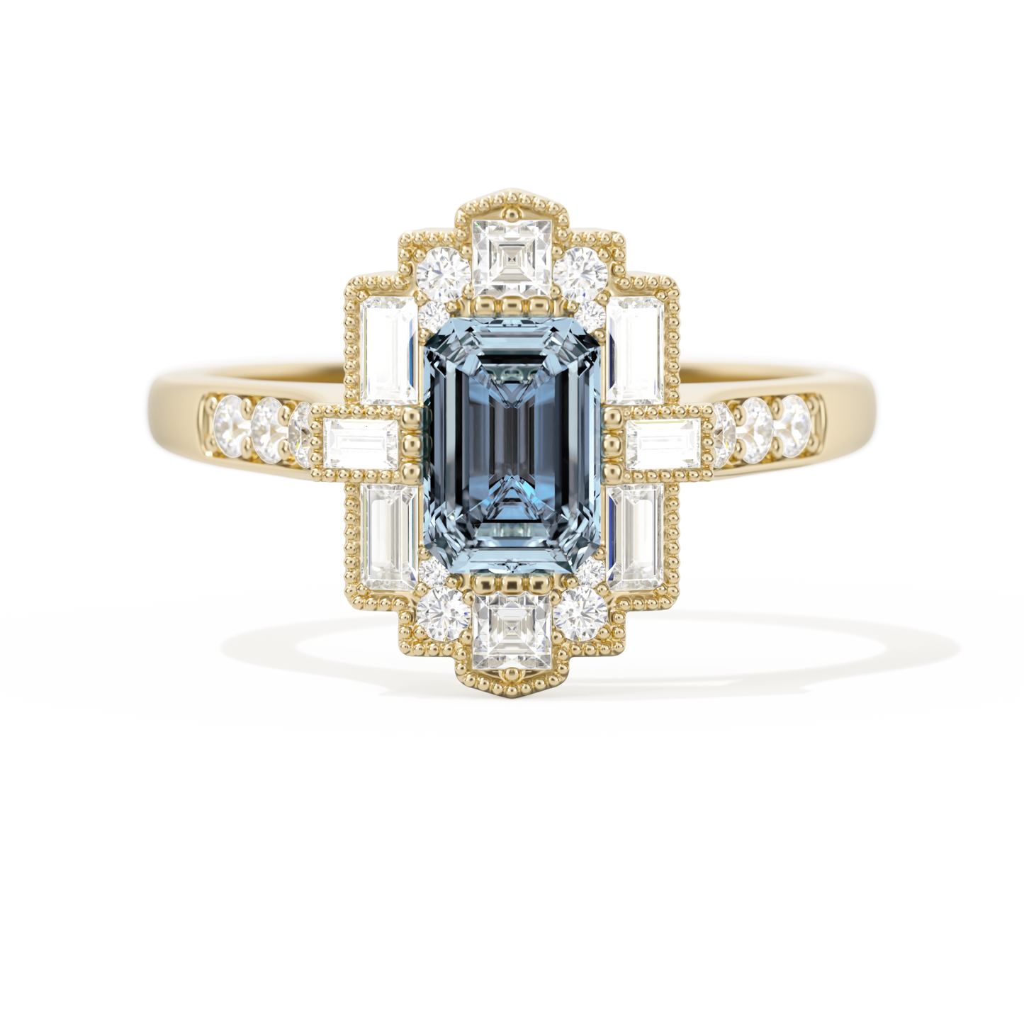 Rectangular Deco with 6x4 Emerald Cut