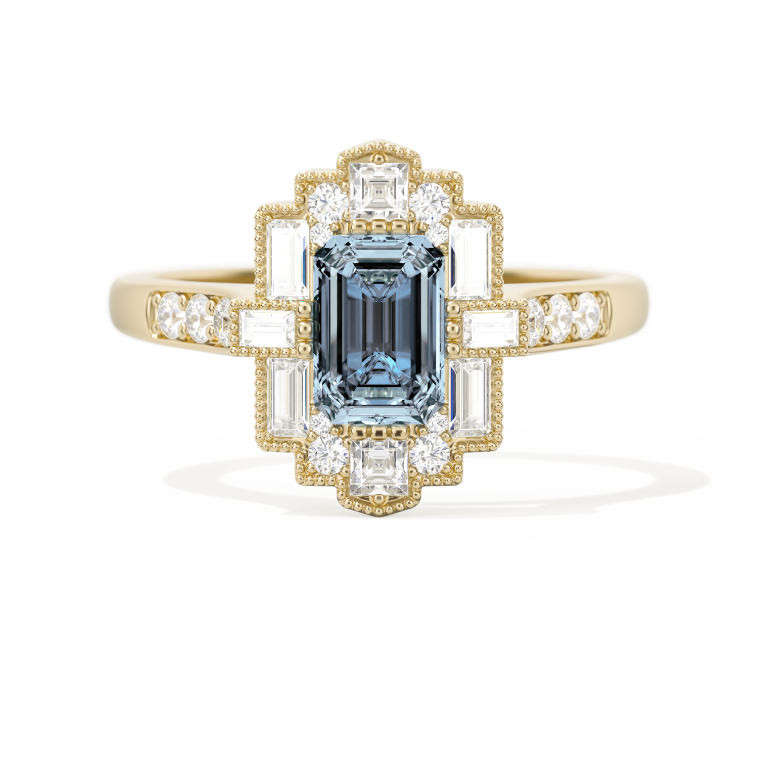 Rectangular Deco with 6x4 Emerald Cut