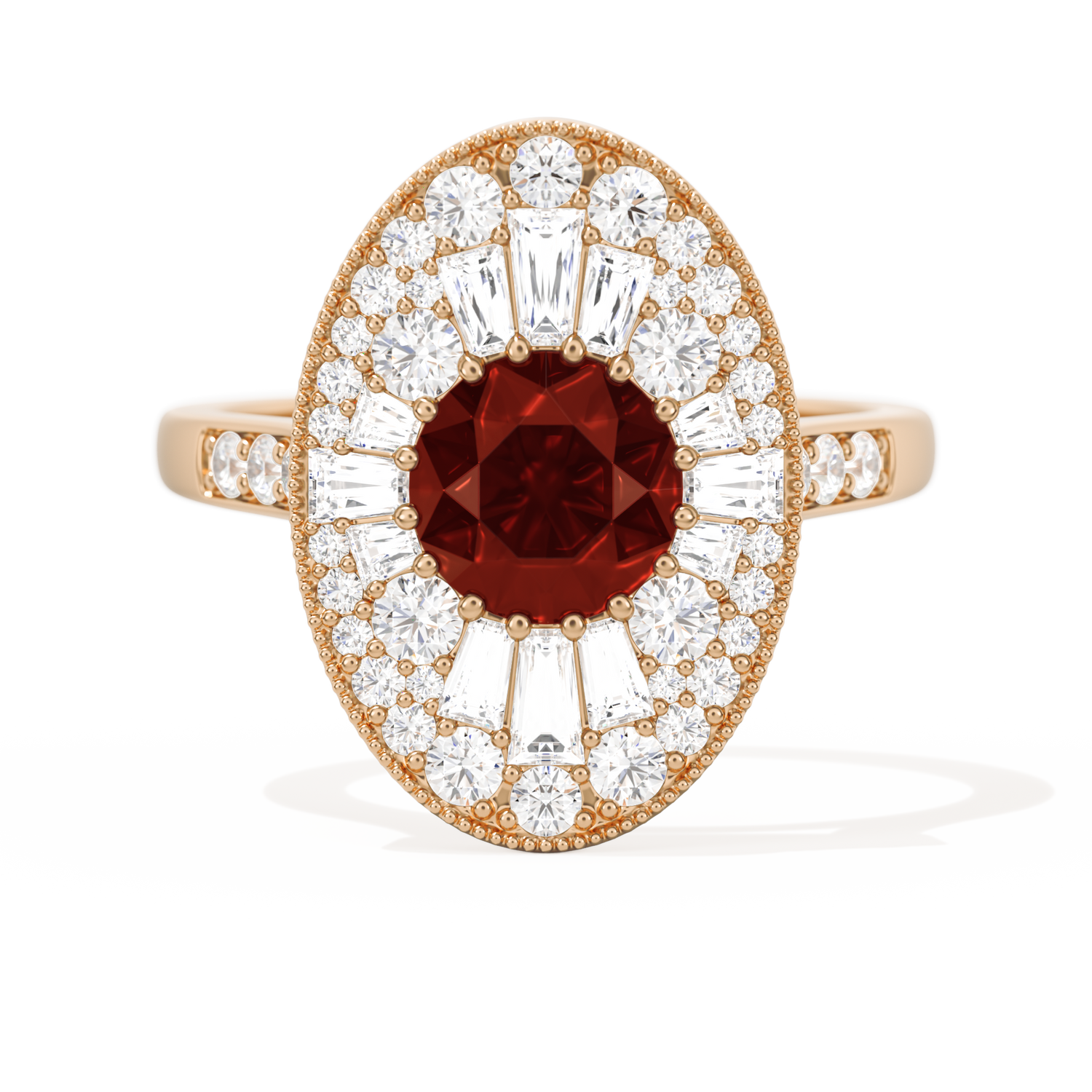 Oval Ballerina Round Center 1.00 ctw.