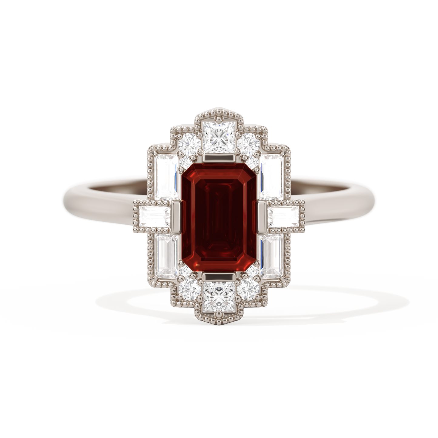 Rectangular Deco with 6x4 Emerald Cut